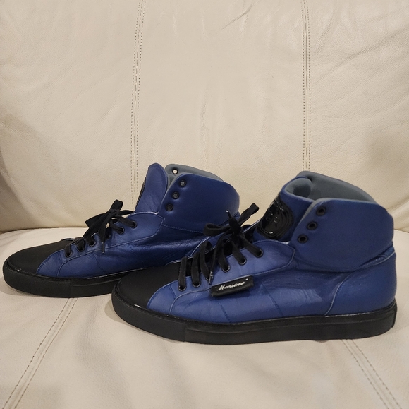 Viktor&Rolf men high sneakers; size 12, color blue/black - Picture 4 of 12